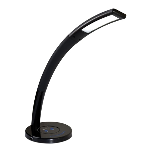 OttLite LED Cobra Desk Lamp with USB, Black